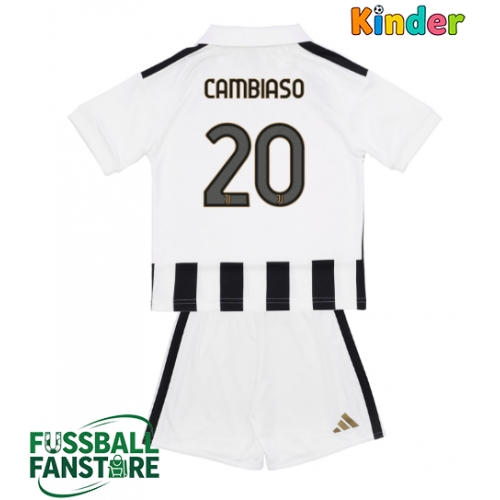 Juventus Andrea Cambiaso #20 Replik Heimtrikot Kinder 2026-27 Kurzarm (+ Kurze Hosen)